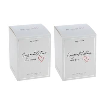 2PK Bramble Bay Congrats You Did It Vanilla & Caramel Candle Home Fragrance 300g