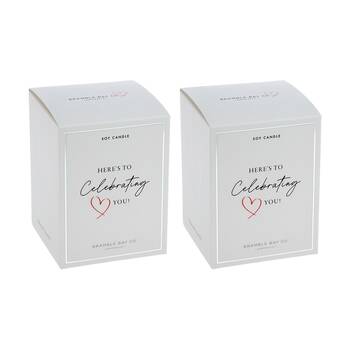 2PK Bramble Bay Celebrating You Papaya & Coconut Soy Candle Home Fragrance 300g