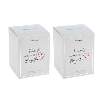 2PK Bramble Bay Friends Brighter Black Raspberry & Vanilla Glass Soy Candle 300g