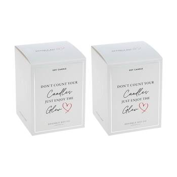 2PK Bramble Bay Glow Birthday Pink Champagne & Guava Candle Home Fragrance 300g