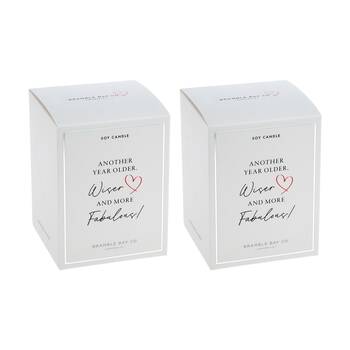 2PK Bramble Bay Fabulous Birthday Cardamom & Tobacco Candle Home Fragrance 300g