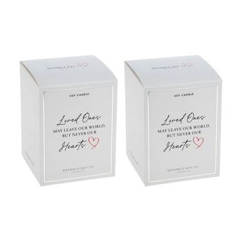 2PK Bramble Bay Pawprints Sympathy Coconut/Lemongrass Candle Home Fragrance 300g