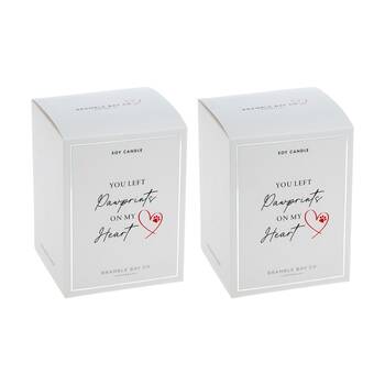 2PK Bramble Bay Loved Ones Sympathy Bergamont & Wild Rose Glass Soy Candle 300g