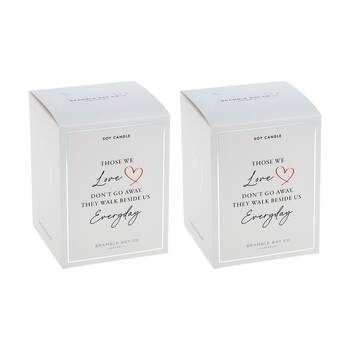 2PK Bramble Bay Walk Beside Sympathy Lily Lime & Cyclamen Glass Soy Candle 300g