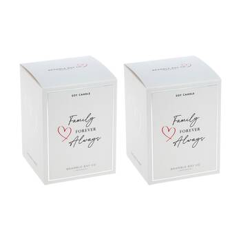 2PK Bramble Bay Family Forever Lemongrass & Persian Lime Glass Soy Candle 300g