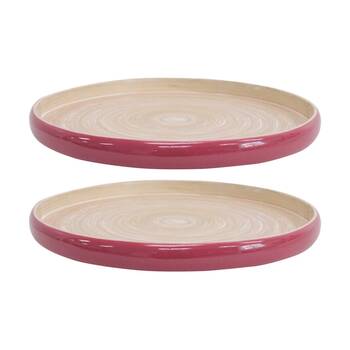 2PK LVD Berry Bamboo Plate/Serving Tray Home Kitchen Decor 35x35x3cm
