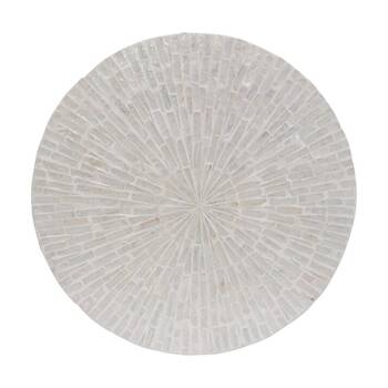 LVD Shell Bursts & Bamboo Home Decorative Mat Coastal Decor 35x35cm