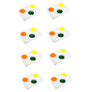 8PK Educational Colours Stackable Palette 6 Well Small 16mm x 114mm Art/Craft