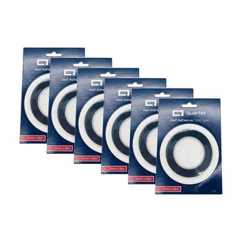 6x Quartet Geotape Self Adhesive Presentation Grid Tape 3mm Black Crepe