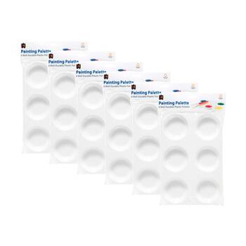 6PK Educational Colours Palette 8 6 Well Muffin Painting Tray Kids Art/Craft