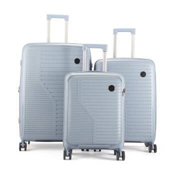3pc Paklite Contrail Foam Luggage Set TSA Lock Spinner Travel Sea