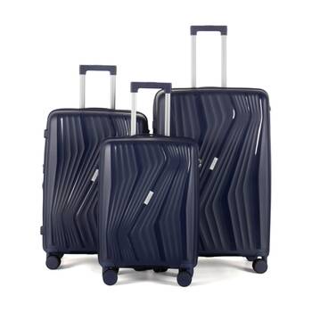 3pc  Paklite Cruise Set Luggage TSA Lock Spinner Wheels Blue