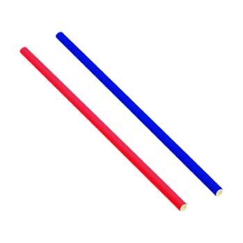 48x 25pc Partyware FSC Earth Friendly Paper Straws Set Red/Blue Assorted