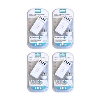 4PK Sansai 4-Port USB A & C Charging Station 30W Total Output 1.5m Top Insert