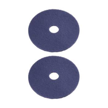 2x 5pc Cleanstar Wet Floor Scrubber Pads Blue Medium Duty 12 Inch
