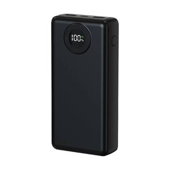 Laser 20000mAh Power Bank Charger With LED Battery Level Display Blk