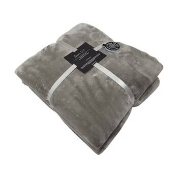 CDSI Mink Blanket 400GSM King Polyester Soft Throw Grey 200x260cm