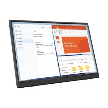 Laser USB-C Portable Display Lightweight Full HD IPS Monitor 14 Inch Black