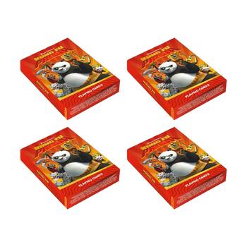 4x Aquarius Kung Fu Panda Collectible Playing Cards Deck Game Multicolour