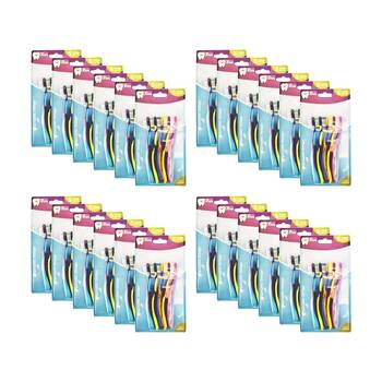 24x 5pc Braz Kids Toothbrush Set W/ Soft Bristiles 15cm Multi Colour