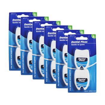6x 2pc Braz Gentle On Gums Dental Floss Set Oral Hygiene 50 Metres Long