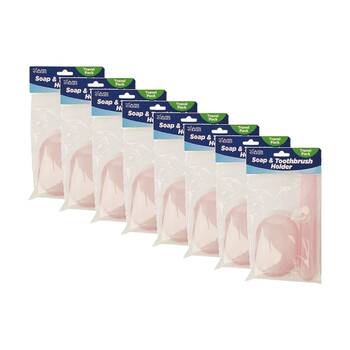 8x 2pc Braz Travel Storage Soap & Toothbrush Holder Cases Set Assrtd
