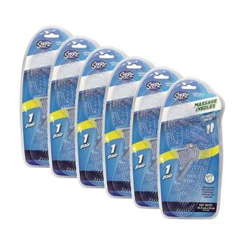 6PK Stepz Personalised Comfort Male Massage Insoles Pair Size 7-12 Men's Shoes