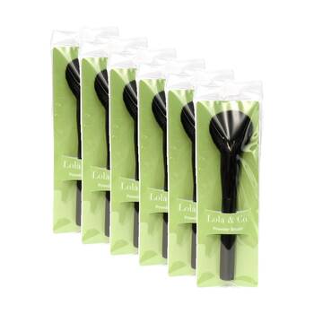 6PK Lola & Co Powder Small Dense Makeup Accessory Brush Black