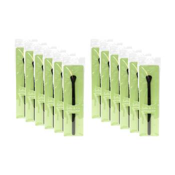 12PK Lola & Co Soft Shadow Eyeshadow Blending Makeup Accessory Brush Black