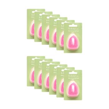 12PK Lola & Co Foundation Concealer Makeup Blending Sponge Pink