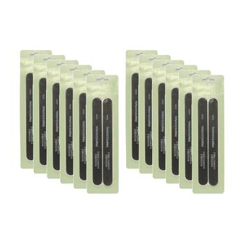 12PK Lola & Co Reusable Washable Disinfectable Nail File Buffer Set Black