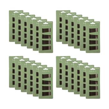 24x 60pc Lola & Co Regular Bobby Pin Set Women's Hair Accessories Brown