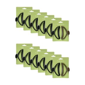 12x 2pc Lola & Co Hair Claw Clip Set Women's Accessories Simple 9cm