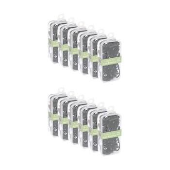 12x 100pc Lola & Co Thick Elastic Hair Ties Set Women's Accessories Black