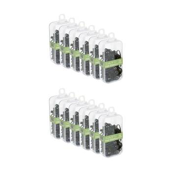 12x 100pc Lola & Co Thin Elastic Hair Ties Set Women's Accessories Black