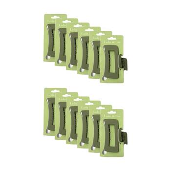 12PK Lola & Co Hair Claw Clip Women's Accessories Boxy 11cm Assorted