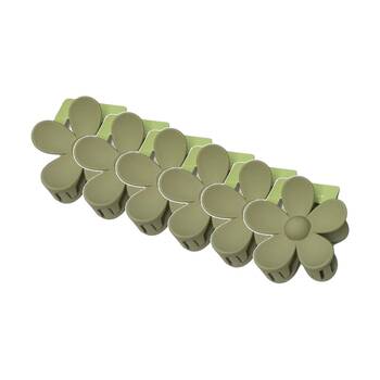 6PK Lola & Co Hair Claw Clip Women's Accessories Flower 8cm Assorted