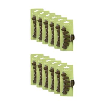 12PK Lola & Co Hair Claw Clip Women's Accessories Zigzag 11cm Assorted