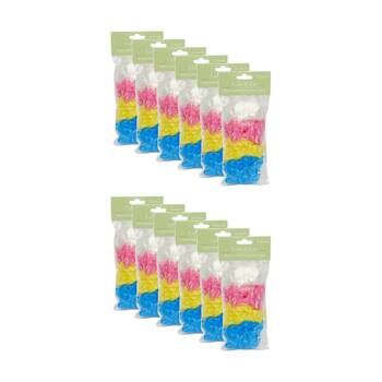 12x 8pc Lola & Co Disposable Shower Cap Set Multi Coloured Assorted