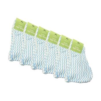 6PK Lola & Co Quick Dry Hair Head Wrap Towel Microfibre Pattern Assorted