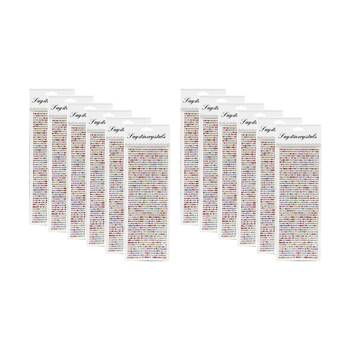 12PK Braz Gem Body Sticker Set Nail Face & Hair Accessories 30x11cm Assorted