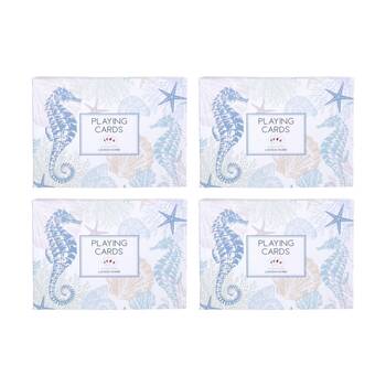 4PK LVD Seahorse-Themed Poker/Game Playing Cards Standard Deck 8.9x6.3cm