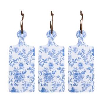 3PK LVD French Country Rectangular Ceramic/Cork Trivet Home Decor 30x12cm