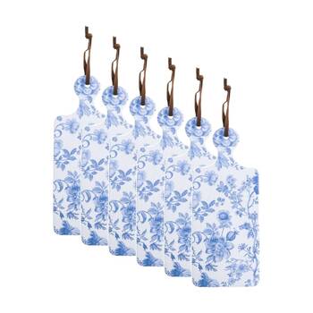 6PK LVD French Country Rectangular Ceramic/Cork Trivet Home Decor 30x12cm