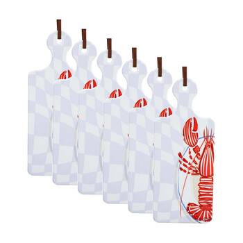 6PK LVD Lobster Rectangular Ceramic/Cork Trivet Home Kitchen Decor 30x12cm
