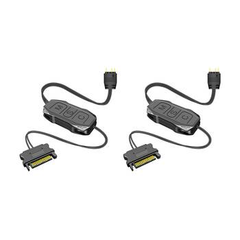 2PK Cruxtec PCL-SK01-BK ARGB MINI Controller SATA 15-Pin Male to 5V 3-Pin