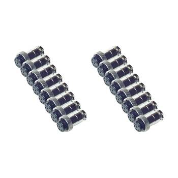 16PK 6 Pin Microphone Plug Connector Metal Cable Audio 35mm Accessory