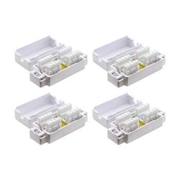 4PK Doss Cat6 Inline Coupler Punch Down Joiner Connector Surface Mount