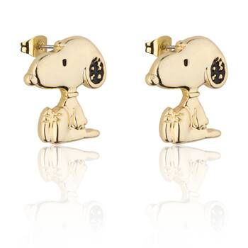 Couture Kingdom Peanuts Snoopy Stud Earrings Jewellery Accessory Gold