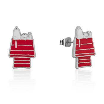 Couture Kingdom Peanuts Snoopy Dog House Stud Earrings Jewellery Silver